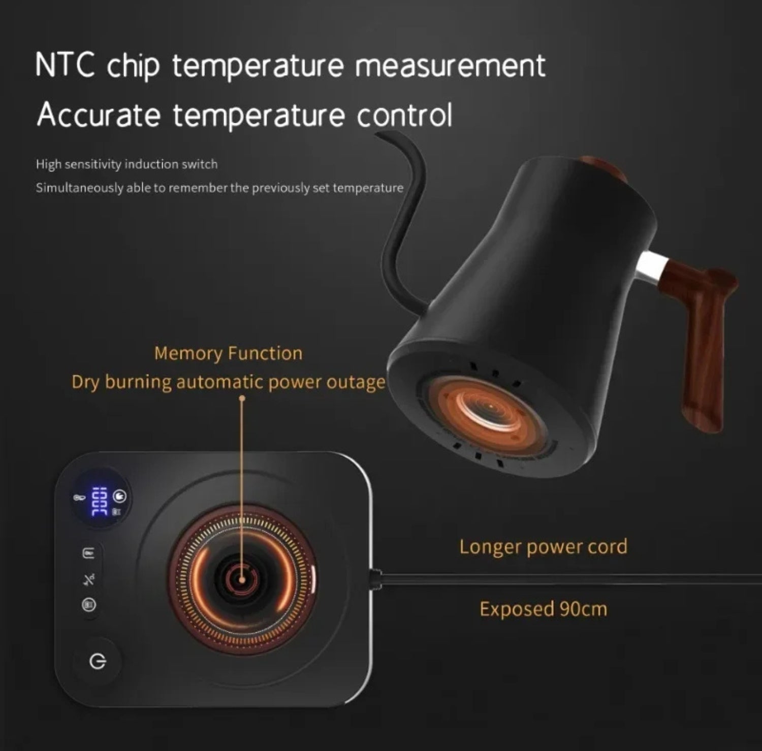 900ML Electric Gooseneck Kettle