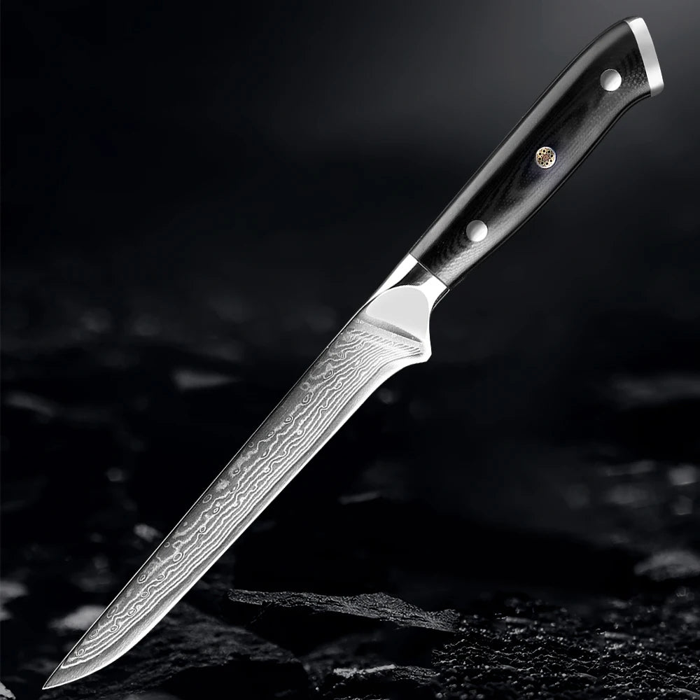 6 Inch Japanese Damascus Steel Boning Knife