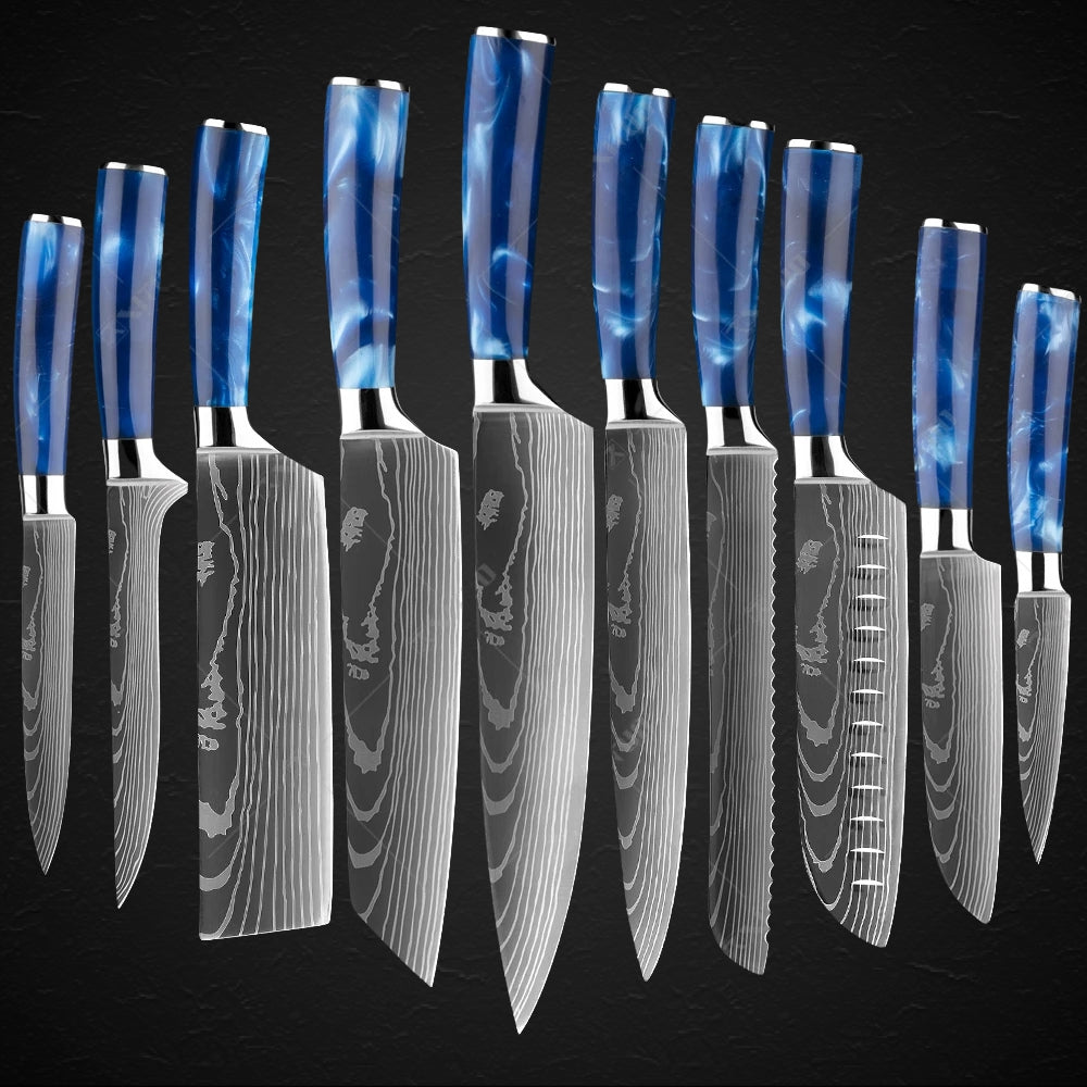 10PCS Ultimate Japanese Professional Knife Set