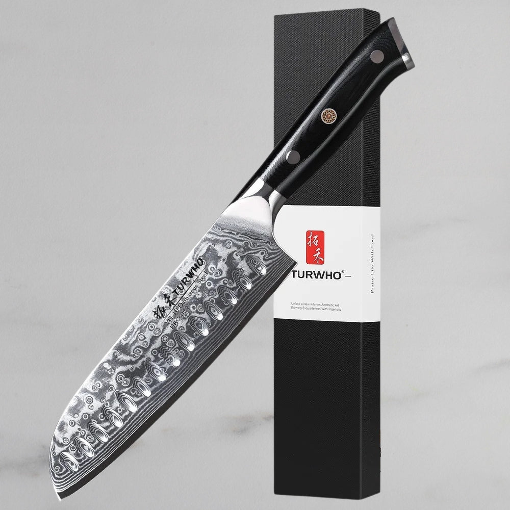 Damascus Steel Santoku Knife