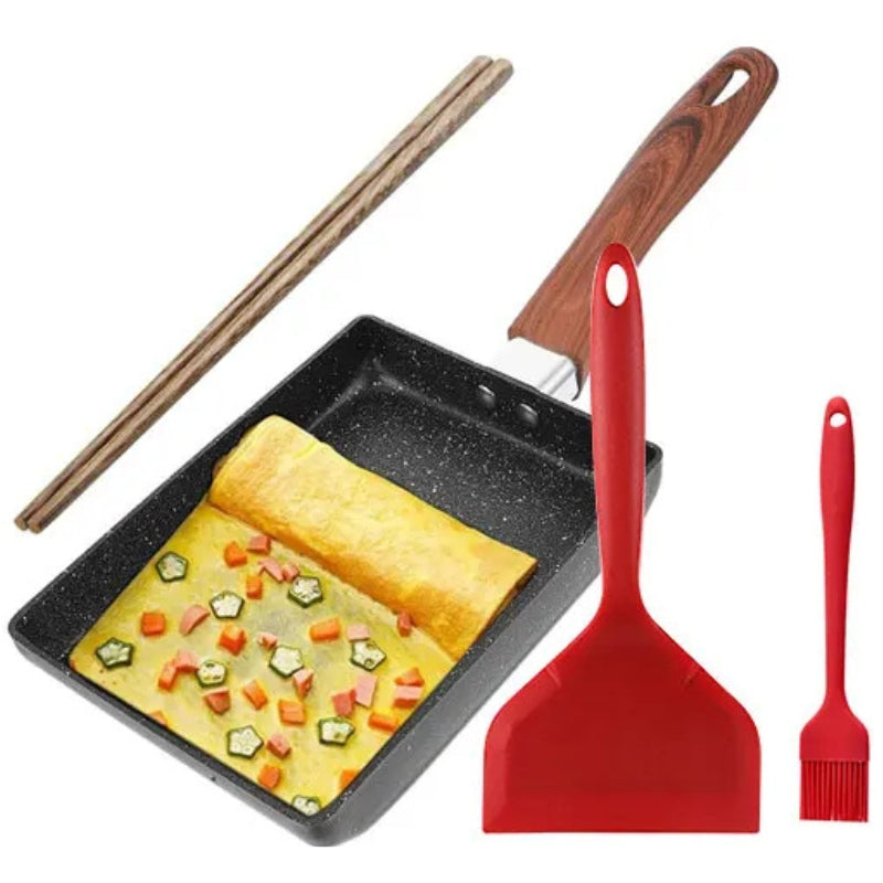4PCS Non-Stick Tamagoyaki Omelet Pan