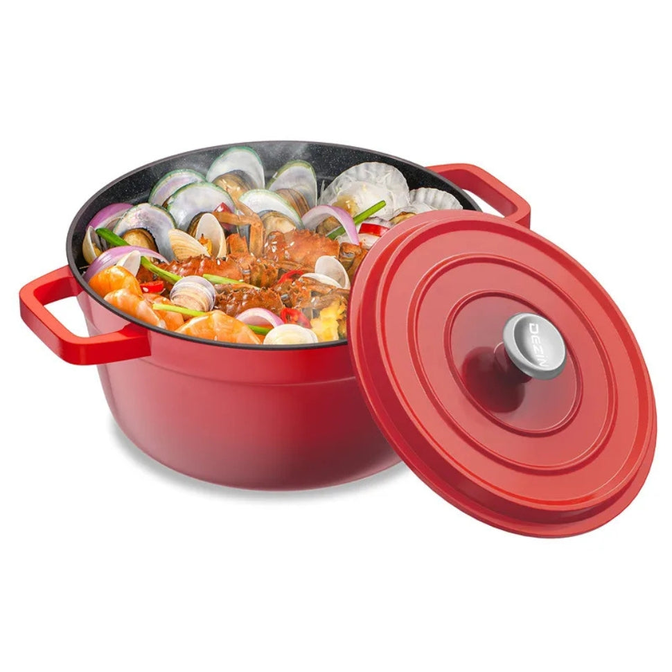 4.7L Cast Aluminum Dutch Oven With Lid