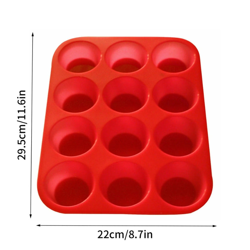 12 Cup Silicone Muffin Tray
